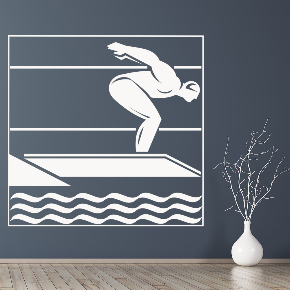 Diving Swimming Wall Sticker Scene | Icon Wall Stickers